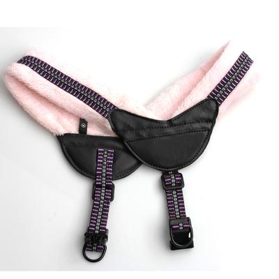 China Thoughtful Custom Wholesale Adjustable Harness Quality Breathable Nylon And Leather Service Dog Harness for sale