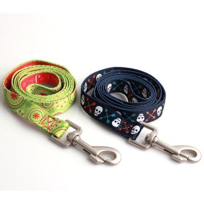 China Manufacturer Custom Dogs Training And Walking Advance Pet Safety And Comfort Double Strap Nylon Dog Leash for sale