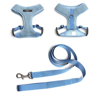 China Amazon 2021 Viable Fashion Plush Hot Sales Soft Dog Cat Harness Leash for sale