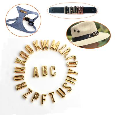 China DIY Factory Price Pet Collar Accessories High Quality Eco Friendly Metal English Alphabet Full English Alphabet Letter for sale