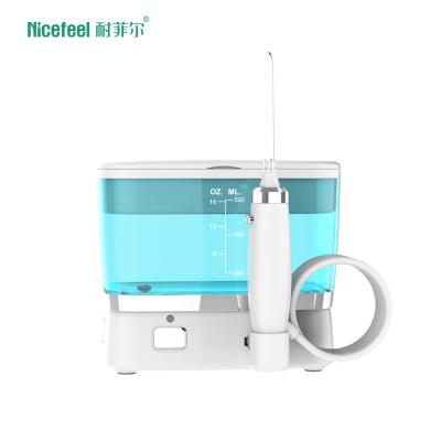 China Portable Design With Ultrasonic Teeth Cleaner 500ml Large Water Tank High Quality Oral Irrigator for sale