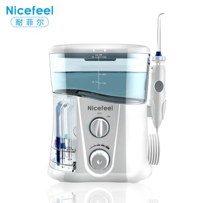 China Teeth Cleaner 1000ml Floss Oral Countertop NICEFEEL Dental Flosser Tooth Water With 7 Free Jet Tips for sale