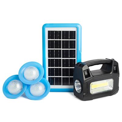 China Home Solar Powered Portable Solar Rechargeable Light System OEM Storage Lighting System Kit For Home And Outdoor for sale