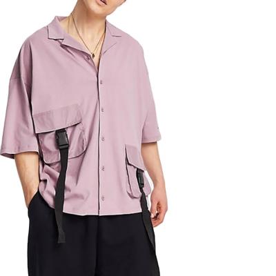 China Summer Fashionable Custom Made Men's Cloth Shirt Shorts Slim Waist Anti-Shrink Sleeve Big Plus Size Shirt for sale