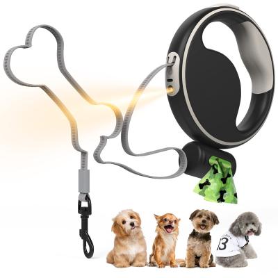 China Lights 2022 New Arrival Light Up Dog Leash Led Illuminating Led Dog Pet Walking LED Light Retractable Pet Leash for sale