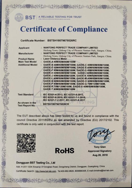 RoHS - Nantong Perfect Trade Company Limited