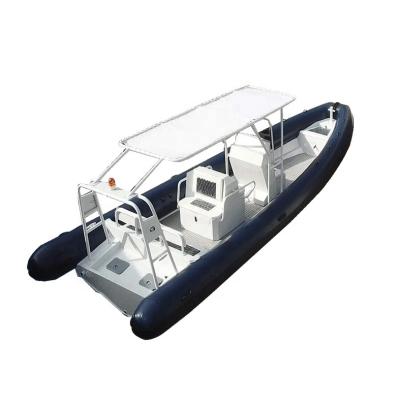 China Special design available on your request Philippines orca hypalon aluminum rib 860 cabin inflatable scuba diving boat with dual motors for sale