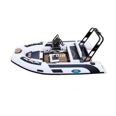 China Special design available on your request Hedia 6 rib 3.6m capacity high speed 3.6m capacity orca hypalon deep-v aluminum rigid hull inflatable boat for sale