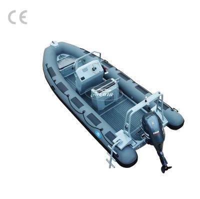 China Special design available on your request 580 Hedia Sport Rigid Inflatable Patrol 5.8m Deep Military Hypalon Aluminum Rib Boat 580 for sale