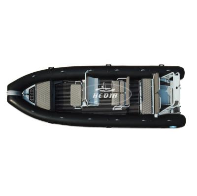 China Special design available on your request Hedia Luxury RHIB 650 Aluminum Hull RIB Hypalon Inflatable Boat for sale