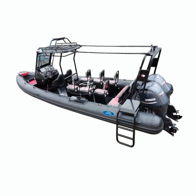 China Special design available on your request New Design 7.5m Luxury Rowing 25ft Welded Hardtop Aluminum Center Boat Small Cabin Boat 760 for sale