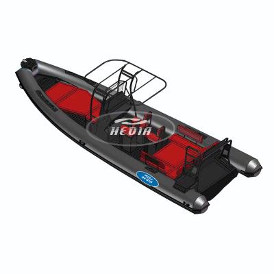 China Special design available on your request RHIB 25ft 760 Orca hypalon material aluminum hull inflatable boats Yacht De Luxe 7.6m Rib Boat for sale