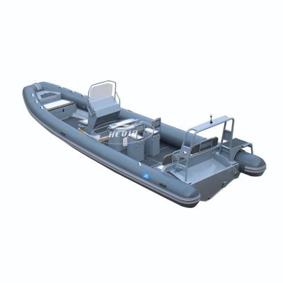 China Special design available on your request RHIB 860 Tall Rigid Aluminum Hull Hypalon Hardware Fishing Boat Gummon 9 mt for sale