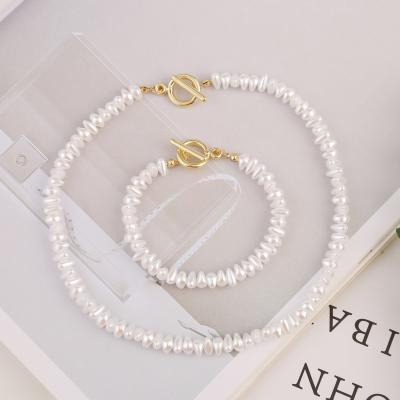 China Hiphop JM Special Simple Tiny Pearl Necklace Full Pearl Women's Natural Freshwater Pearl Necklace Chain Necklace for sale