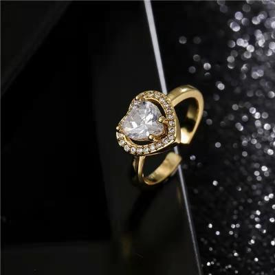 China JM Romantic Hot Selling Adjustable Heart Rings Engagement Rings For Women for sale