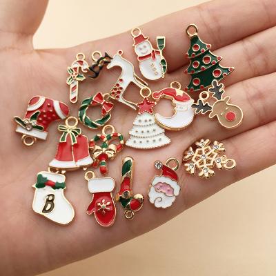 China JM Anti-allergic Fashion 20 Pcs DIY Charm Bracelet Making Kit Christmas Charms Jewelry Making Supplies for sale