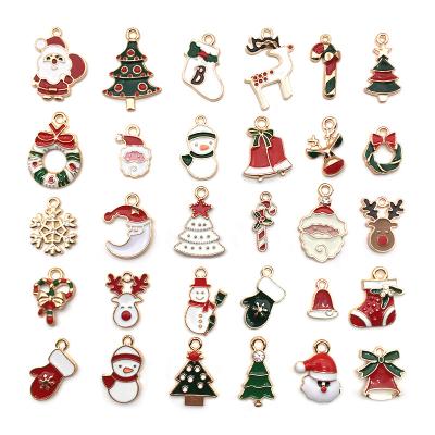 China JM Anti-allergic Fashion 30 Pcs DIY Charm Bracelet Making Kit Christmas Charms Jewelry Making Supplies for sale