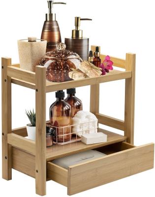 China Bamboo Makeup Organizer Universal Storage Viable Organizer Makeup Storage For Skin Care Toiletries Household Desk Items for sale