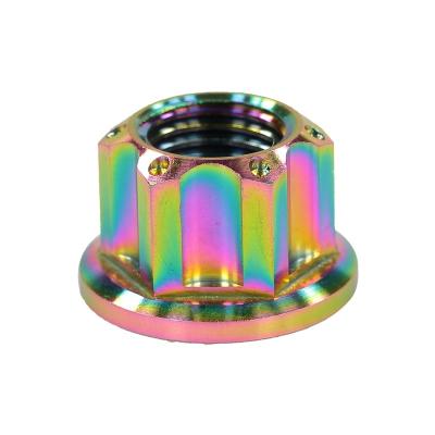 China High End Titanium Electric Scooters Fancy Alloy M12 Flange Nut For ZERO 9 Mantes 8X VSETT 8+ 9+ Dualtron Kaabo Electric Scooters Fix Motor Shaft for sale