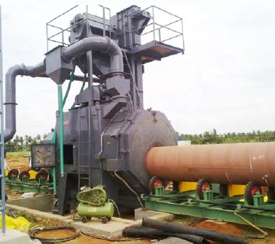 China Building Material Shops Cleaning External And Internal Steel Pipe Steel Wall Tube Shot Blasting Machine for sale