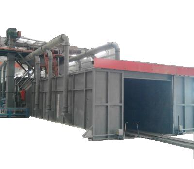 China Building Material Shop Trolley Machine / Turnable Type Sand Blasting Machine Rotary Type Blasting Device for sale