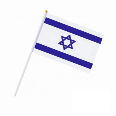 China Cheapest Price High Quality 100% Polyester 14x21cm Israel Hand Flag FLYING For Promotion for sale