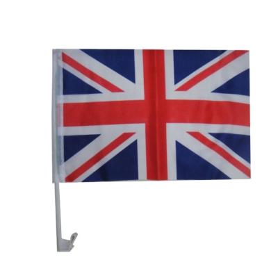 China Health Care Institutes Cheap Wholesale Car Jack Flags UK Flag Stock British Unions Flag Car Flag With Plastic Poles for sale