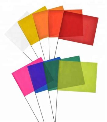 China Promotion Solid Color High Quality Service Construction Ground Locate Flags Aisle Markers Locator Flag for sale