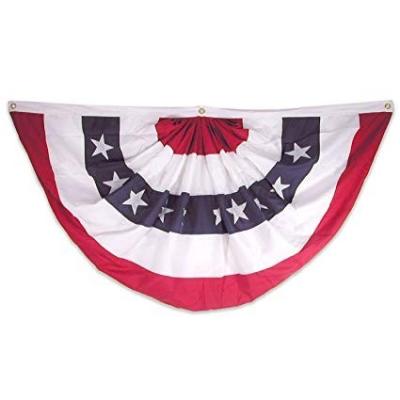 China Eye Catching USA Pleated Fan Flag 45*90cm USA American Flipping Decoration Flags for sale