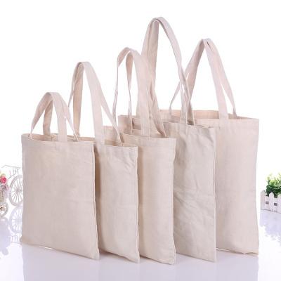 China Custom Personalized Cotton Canvas Folding White Fabric Tote Bag for sale