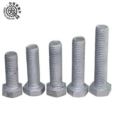 China Steel Hot Dip Galvanized Full Carbon Steel Wire High Tensile Hex Bolts Electrical for sale