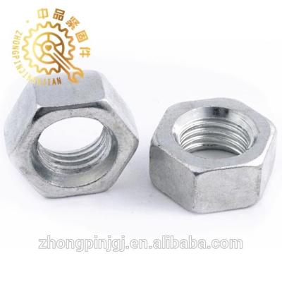 China Heavy Industry Zinc Plating White Hex Nut For Bolt Or Screw Handan Zhongpin Fastener In China With Factory Price for sale