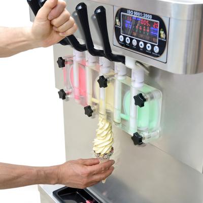 China Saudi Arabia Tax & Clearance DDP Floor 5 Flavor Yogurt Ice Cream Machine Snacks Factory Free Shipping / Soft Serve Ice Cream Machine for sale