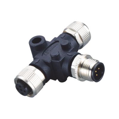 China IP67/68 NMEA2000 Waterproof Marine/Industrial Automation Micro Male To 5P M12 Female T-Connector For Marine for sale