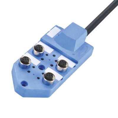 China Marine / Industrial Automation Electrical Ip67 NMEA Cable Multiport 4 Port Termination M12 Junction Box For Field Installation for sale