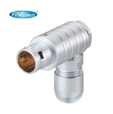 China Automotive Finecables B Series 2/3/4/5/6/7/8 Right Angle to 32pin Peek Insert Self Locking Push Pull Equivalent Connector for sale