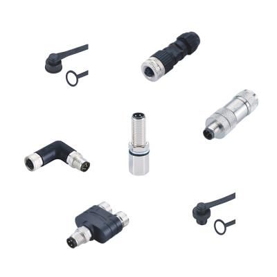 China Automotive Waterproof IP67 Circular Multiway Electrical Male To Female Industrial M8 T Splitter Connector for sale