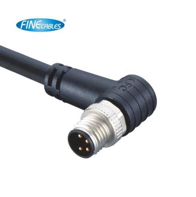 China ULs 3/4/6/8P A Code Automotive IP67 M8 Right Angle Waterproof Circular Machine Automation Connector With Molded Cable For Signal for sale