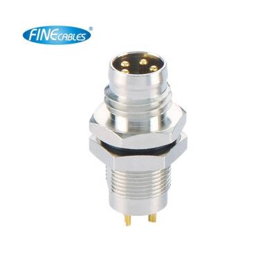 China Power ULs Industrial Waterproof Welding Quick Break In Panel Mount M8 Connector For Sensor Application for sale