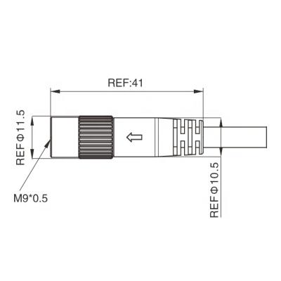 China Automotive Circular Sensor With M9 Male Connector Directly Molded Cable For Automotive Connector Waterproof IP67 for sale