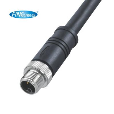 China Industrial Power Automation/Finecables Automation Waterproof L Coding M12 Cable Shielded 5P Male Straight Power Connector For Signal for sale