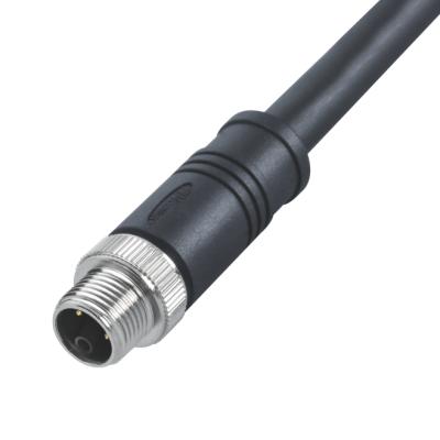 China PowerIndustrial Automation / Waterproof IP67 IP69K Customized Automation Cable Molded Male M12 5 Pin K Code Shielded Electrical Connector for sale