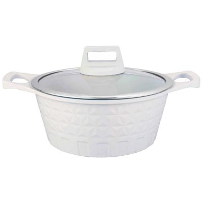 China Sustainable New Design Aluminum Die Cast Non Stick Casserole With Lid for sale