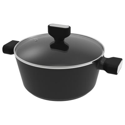 China Sustainable New Design Aluminum Die Cast With Lid Non Stick Casserole for sale