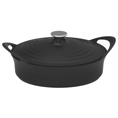 China Non Stick Cast Aluminum Cookware Set Casserole Non Stick Induction Shallow Bottom for sale