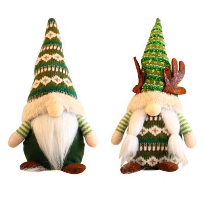 China Santa Doll Antlers Cute Knit Faceless Old Man Christmas Decoration Supplies for sale