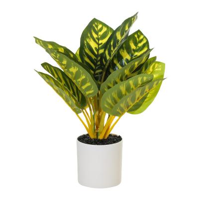 China Indoor Desktop Artificial Plant Simulation Leaves Green Plant Potted Creative for sale