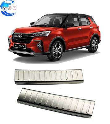 China Decoration Stainless Steel Rear Bumper Foot Pad + Plate For PERODUA ATIVA 2020 Car Interior Accessories for sale