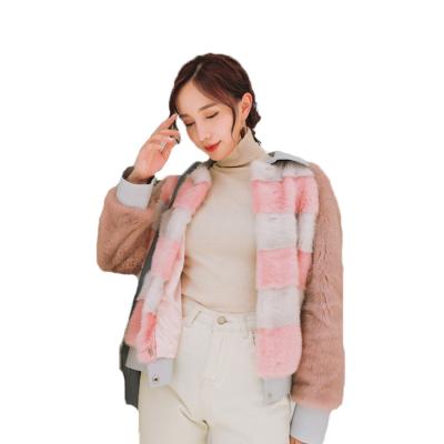 China Mommy and Me Plus Size Pink Cute Streetwear Real Mink Kids Fur Coats Fur Coats for Girls and Ladies for sale