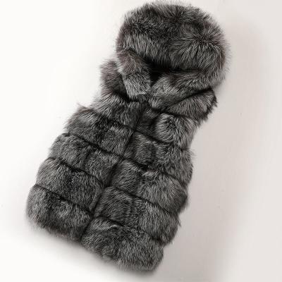 China Winter Real Fox Fur Vest Sleeveless Hooded Fur Coat Man Breathable Natural Fluffy Luxury Hairy Jacket For Men for sale